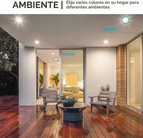 Vista 4 de LUXRITE Luces LED empotrables cuadradas de 4 pulgadas, 750 lúmenes