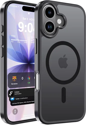 Vista 35 de WRJ Funda magnética mate para iPhone Air de 6.5 pulgadas, [compatible con Magsafe] [protección contra caídas de grado militar], delgada Negro