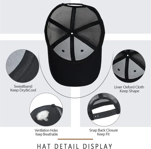 Vista 3 de Mens Hat Snapback Trucker Hats Outdoor Gifts for Men Dad Husband Father's Day Leather Pattern Baseball Cap Cs1012 Pie Grande-00