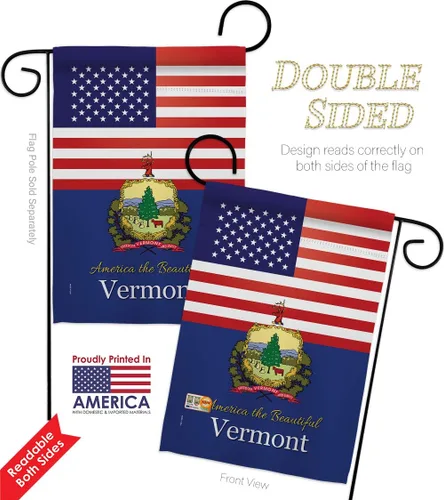 Vista 5 de US Vermont Garden House - Juego de banderas de Estados Unidos, Estados Unidos, Territorios Americanos, República, país, área particular, pequeña