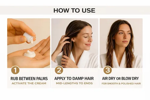 Vista 6 de RENÉ FRIS - Crema para el cabello ligera para la definición y el control del encrespamiento, crema de acabado sin enjuague de sujeción suave