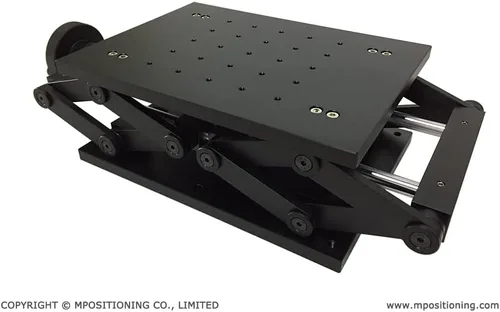 Vista 5 de L01Z-70 - Mesa elevadora de aluminio para laboratorio, tamaño de plataforma de 160 x 220, movimiento suave en eje Z de 2.756 in, carga de soporte