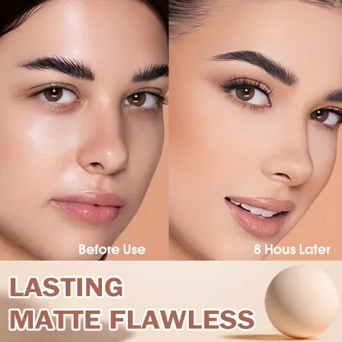 Vista 2 de Polvos compactos de control de aceite para el rostro de Kaely, polvo compacto mate de perfección, maquillaje de acabado duradero a prueba de agua
