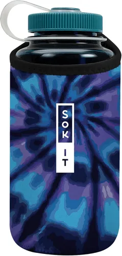 Vista 125 de Sok It BotlSok Funda para botella de agua con cubierta de neopreno aislante (Floral abstracto, se ajusta a CamelBak o Nalgene de 12 onzas)