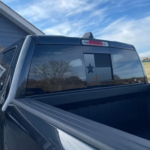 Vista 4 de Xinghe Adhesivo para Nissan Frontier 2013-2023, para ventana corredera trasera, vinilo negro mate para camioneta, calcomanía para Nissan Fontier