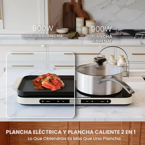 Vista 6 de AEWHALE - Placa eléctrica de vidrio con 2 quemadores