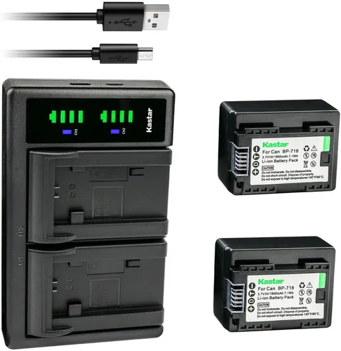 Vista 5 de Kastar Cargador de batería USB LTD2 para Canon VIXIA HF R50 HFR50, VIXIA HF R52 HFR52, VIXIA HF R60 HFR60, VIXIA HF R62 HFR62, VIXIA HF R70 HFR70