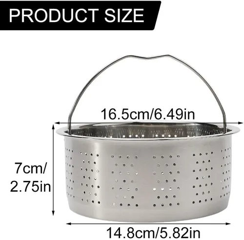 Vista 2 de Stainless Steel Steamer Basket Insert for Pressure Cooker