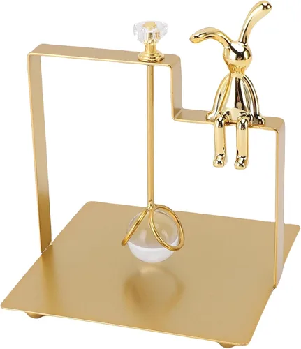 Vista 5 de Napkin Holder for Table, European Style Iron Art Sitting Towel Dissiner for Home Kitchen Kitchen Decor Farm Restoration (Gold)
