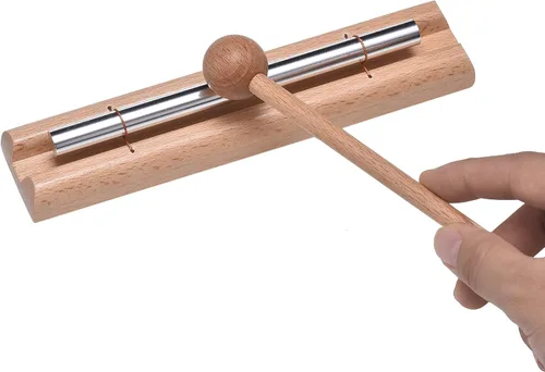 Vista 2 de Solo Chime - Instrumento de percusión musical con mazo para meditación, uso en el aula y terapia de sonido