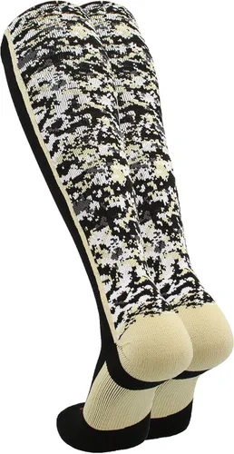 Vista 2 de TCK Calcetines de béisbol para jóvenes, niños u hombres, con diseño de camuflaje digital y longitud hasta por encima de la pantorrilla