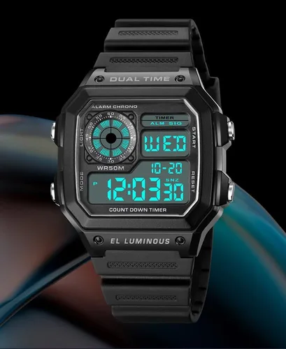 Vista 3 de YOOTEN Reloj digital luminoso impermeable para hombre