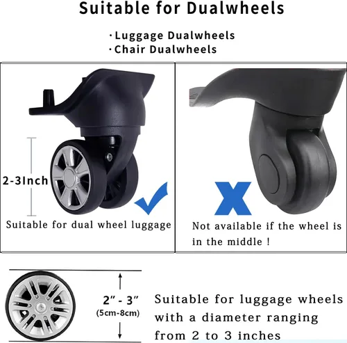 Vista 4 de Limpskys 48 Pcs luggage wheel covers6 Colos, luggage wheel protector, suitcase wheel covers, silicone suitcase wheel cover, wheel covers for