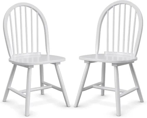 Vista 8 de POWERSTONE Juego de 2 sillas de comedor, sillas Windsor de madera con respaldo de husillo, silla de comedor de granja, silla de cocina, color negro