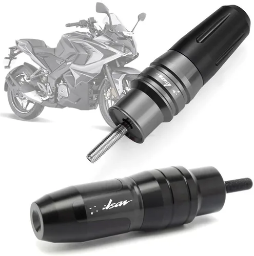 Vista 8 de Protector de choque de motocicleta Marcos de choque Almohadillas de escape Protector para Bajaj para Pulsar 200 NS 200 RS 200 AS (Color : A Titanio)