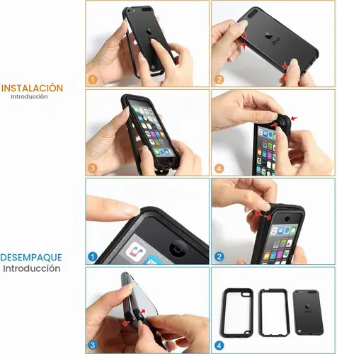 Vista 9 de IDweel Funda para iPhone 8 Plus/7 Plus, carcasa resistente a prueba de golpes con protector de pantalla integrado, funda híbrida resistente a