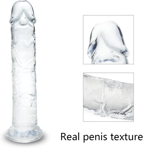 Vista 4 de Consolador de succión de 7.8 pulgadas, material seguro para el cuerpo, juguetes sexuales realistas para principiantes, consolador con fuerte ventosa