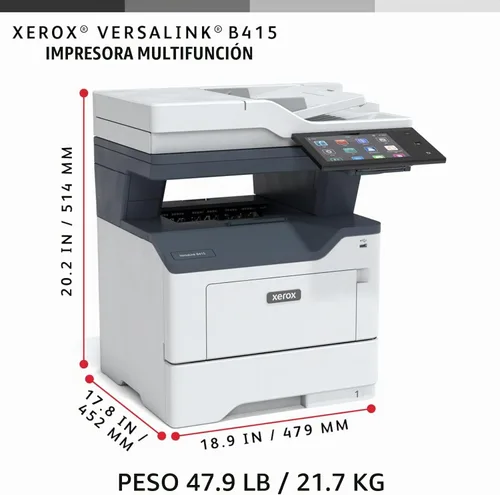 Vista 2 de Xerox Impresora láser inalámbrica todo en uno B415DN en blanco y negro
