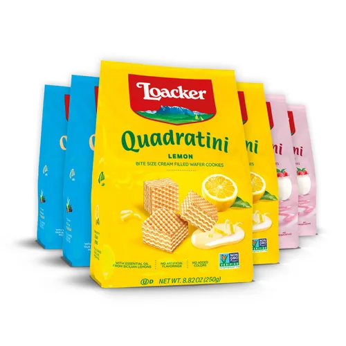 Vista 29 de Loacker Quadratini - Obleas de yogur de arándano de tamaño pequeño