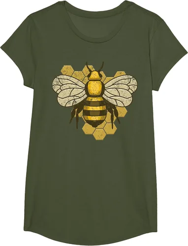 Vista 20 de Retro Beekeeper Beekeeper Honey Bumblebee Vintage Saves Bees T-Shirt Asphalt Grey
