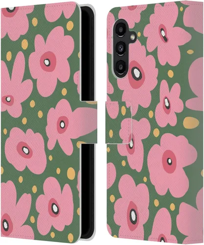 Vista 112 de Head Case Designs Officially Licensed Ninola Ditsy Flowers Yellow Nature Bold Leather Wallet Case Compatible with Samsung Galaxy A07 4G