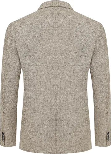 Vista 4 de Blazer casual para hombre, chaqueta de lino ajustada, chaquetas de traje para hombre, blazer casual, abrigo deportivo, trajes de lino