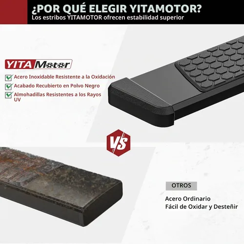Vista 4 de YITAMOTOR Estribos compatibles con Ram 1500 Crew Cab 2009-2018