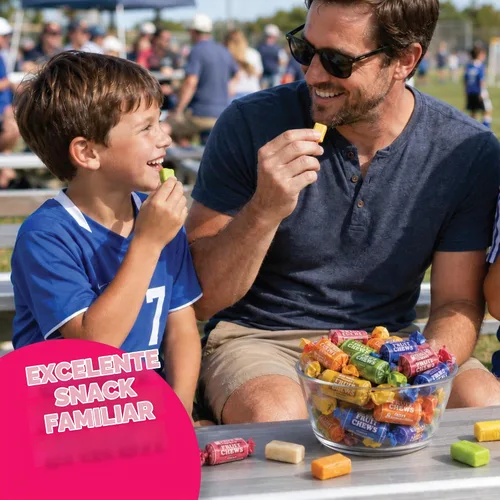 Vista 7 de Caramelos masticables de frutas, bolsa de 2 libras, envueltas individualmente, sin gluten