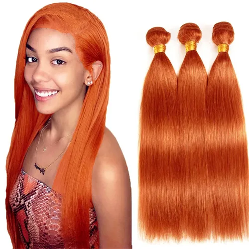 Vista 102 de 300g 1B27 Human Hair Bundles Honey Blonde Bundles Human Hair 10A Brazilian Virgin Remy Hair Extensions 8 10 12 Inch