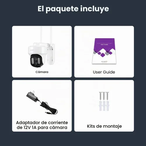 Vista 8 de xmartO Cámara de seguridad para el hogar PTZ de doble lente con zoom 10X