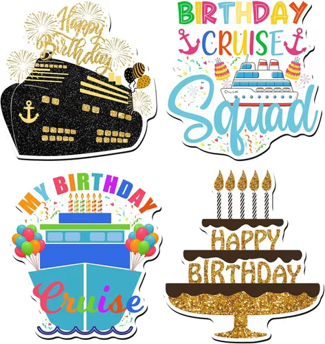 Vista 8 de Hoteam 4 piezas decoraciones magnéticas para puerta de crucero para parejas, imanes náuticos divertidos y resistentes al agua para marido y esposa