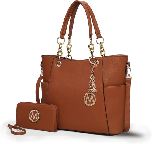 Vista 48 de MKF Collection - Juego de bolsa de mano para mujer, con cartera y asa superior, de piel vegana