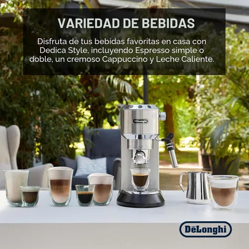 Vista 5 de De'Longhi EC685M Dedica Deluxe - Máquina automática de café expreso, 35 onzas, 1, metálico