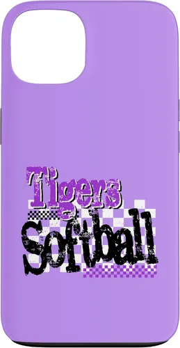 Vista 7 de Tigers Softball Mom Purple Tiger Pride Game Day School Case for iPhone 17