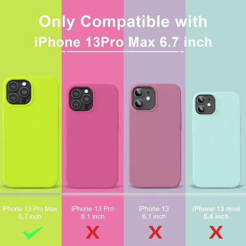 Vista 7 de LOVE 3000 Funda compatible con iPhone 13 Pro Max de 6.7 pulgadas, goma de silicona líquida de alta calidad, forro de microfibra suave antiarañazos