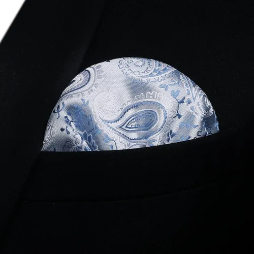 Vista 46 de HISDERN Pajaritas para hombre, corbatín de cachemira para hombre, corbata de lazo y bolsillo cuadrado, juego formal de esmoquin para boda