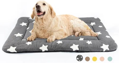 Vista 29 de Mora Pets - Cama para gatos de interior lavable, almohadilla antideslizante para jaula de perros, linda cama para perros con estrellas para perros