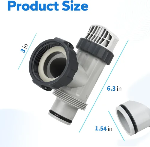 Vista 5 de 11872 Válvula de émbolo de manguera doble dividida y válvula de émbolo compatible con accesorio de pieza de piscina de repuesto Intex, accesorio