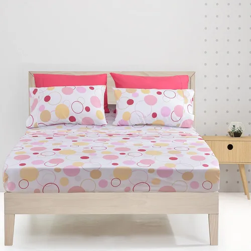 Vista 27 de American Home Collection - Juego de sábanas y fundas de almohada estampadas de 6 piezas, con 14 pulgadas de caída; sábanas de microfibra con doble