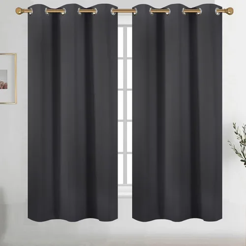 Vista 108 de Diraysid Cortinas opacas beige con ojales para dormitorio, con aislamiento térmico, cortinas de oscurecimiento de habitación, 38 x 54 pulgadas, 2