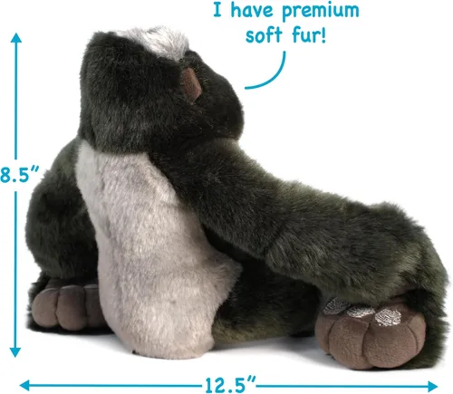 Vista 3 de TigerHart Geraldo The Gorilla - Mono de peluche de 14 pulgadas (con brazos colgantes extendidos)