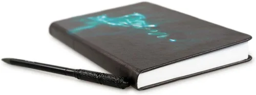 Vista 2 de Harry Potter Always Patronus - Diario diario con varios bolígrafos de réplica de varita Snape, 192 páginas rayadas, regalo de libro y película