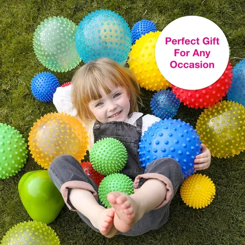 Vista 7 de Edushape Pelota sensorial original, bola de bebé de 7 pulgadas para el desarrollo de habilidades motoras gruesas en niños de 6 meses en adelante