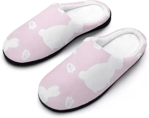 Vista 3 de Pantuflas de algodón suave para mujer, lavables, para dormitorio, suela de goma antideslizante