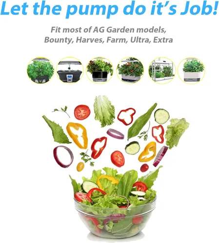 Vista 7 de Bomba de repuesto Aerogarden compatible con todos los modelos Harvest Bounty Farm Extra Ultra, modelo de repuesto de bomba #200623, se incluyen 10