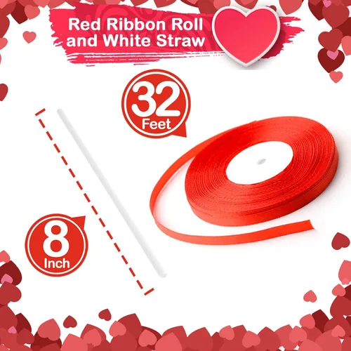 Vista 5 de KatchOn Globos de corazón rojo y blanco, paquete de 30