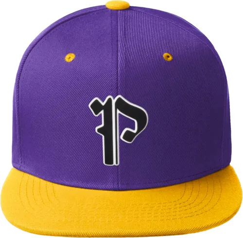Vista 133 de Daxton Gorra clásica con visera de billete plano con letras del alfabeto inglés antiguo de la A a la Z