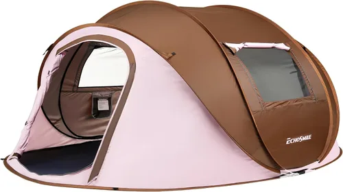 Vista 18 de EchoSmile Tienda de campaña desplegable para 2/4/6 personas, fácil instalación, cúpula resistente al agua, portátil con bolsa de transporte Negro