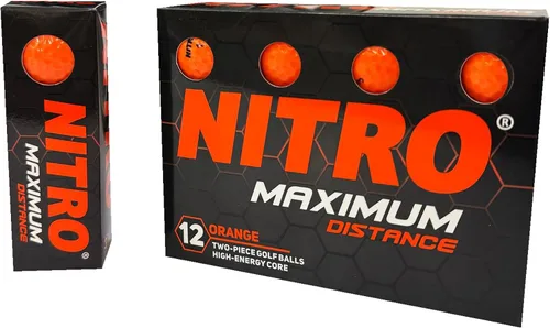 Vista 2 de Nitro NMD12OBXC Maximum Distance Golf Ball (12-Pack), Orange
