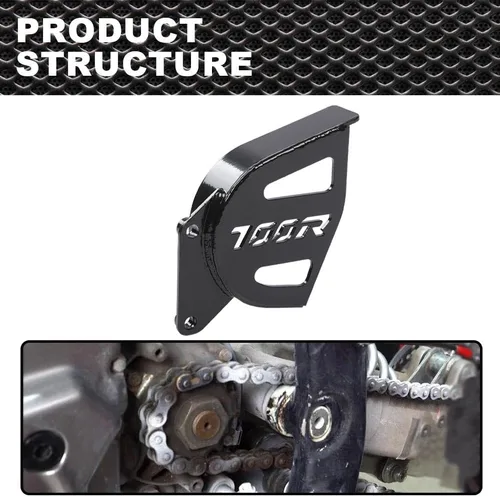 Vista 3 de CNNELL Protector de cubierta de piñón guía de cadena ATV compatible con Yamaha Raptor 700 R 2006-2020